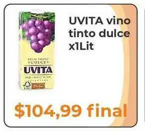 Uvita Vino Tinto Dulce x 1lt