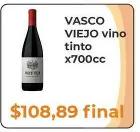 Pasos Supermercado Vasco Viejo Vino Tinto 700c oferta