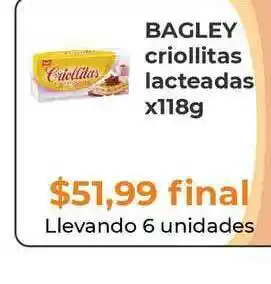Bagley Criollitas Lacteadas x 118g