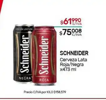 Nini Mayorista Schneider Cerveza Lata Roja Negra x 473ml oferta