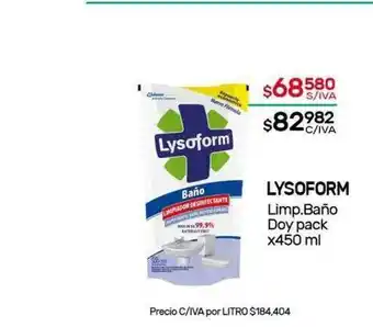 Nini Mayorista Lysoform Limp. Baño Doy Pack x 450ml oferta