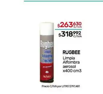 Nini Mayorista Rugbee Limpia Alfombra Aerosol x 400cm3 oferta