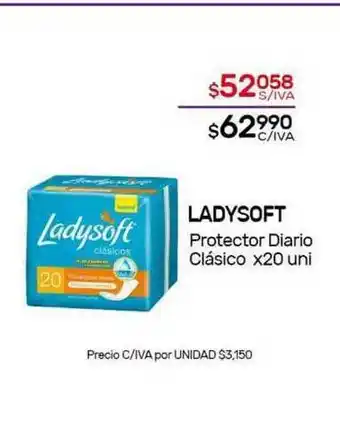 Nini Mayorista Ladysoft Protector Diario Clásico x 20uni oferta