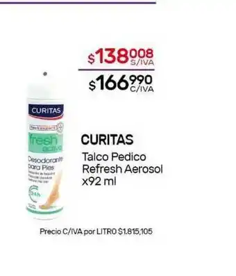 Nini Mayorista Curitas Talco Pedico Refresh Aerosol x92ml oferta