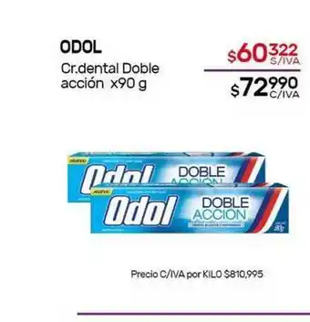 Nini Mayorista Odol Cr. Dental Doble Acción x 90g oferta