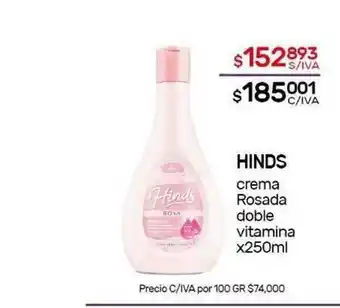 Nini Mayorista Hinds Crema Rosada Doble Vitamina x 250ml oferta