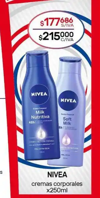 Nini Mayorista Nivea Cremas Corporales x 250ml oferta