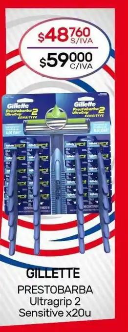 Nini Mayorista Gillette Prestobarba Ultragrip 2 Sensitive x 20u oferta