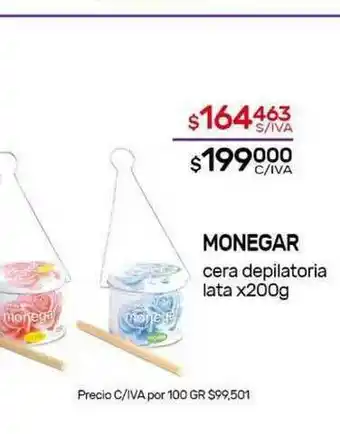 Nini Mayorista Monegar Cera Depilatoria x 200g oferta