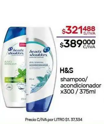 Nini Mayorista H&s Shampoo Acondicionador x 300 oferta