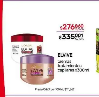 Nini Mayorista Elvive Cremas Tratamientos Capilares x 300ml oferta