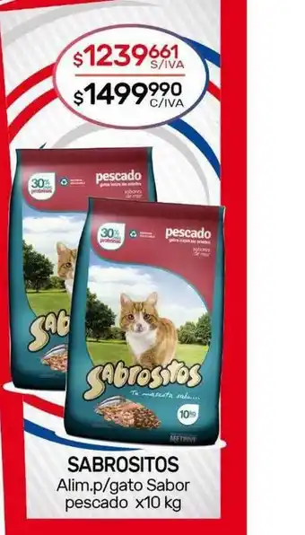 Nini Mayorista Sabrositos Alim. P Gato Sabor Pescado x 10 kg oferta