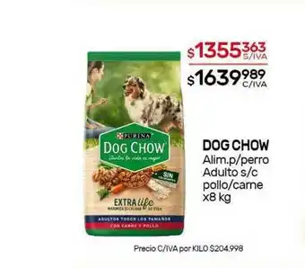 Nini Mayorista Dog Chow Alim. P Perro Adulto S C Pollo Carne x 8 kg oferta
