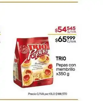 Nini Mayorista Trio Pepas Con Membrillo x 350 g oferta