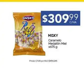 Nini Mayorista Misky Caramelo Medallón Miel oferta