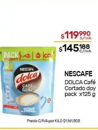 Nini Mayorista Nescafe Dolca Café Cortado Doy x 125 g oferta