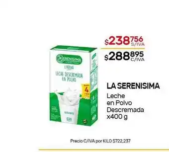 Nini Mayorista La Serenisima Leche En Polvo Descremada x 400 g oferta