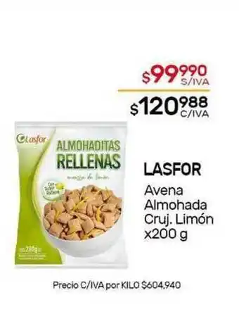 Nini Mayorista Lasfor Avena Almohada Cruj. Limón x 200 g oferta