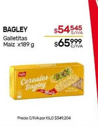 Nini Mayorista Bagley Galletitas Maiz x 189 g oferta