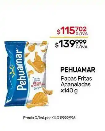 Nini Mayorista Pehuamar Papas Fritas Acanaladas x 140 g oferta