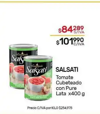 Nini Mayorista Salsati Tomate Cubeteado Con Pure x 400g oferta
