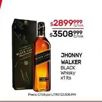 Nini Mayorista Jhonny Walker Black Whisky x 1lts oferta
