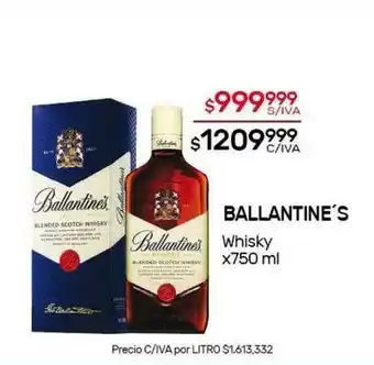 Nini Mayorista Ballantine's Whisky x 750 ml oferta