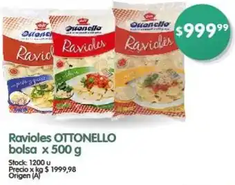 Supermercados Buenos Días Ravioles OTTONELLO bolsa x 500g oferta