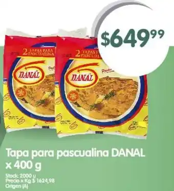 Supermercados Buenos Días Tapa para pascualina DANAL x 400g oferta