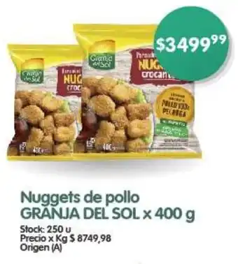Supermercados Buenos Días Nuggets de pollo GRANJA DEL SOL x 400g oferta