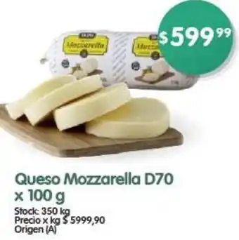 Supermercados Buenos Días Queso Mozzarella D70 x 100g oferta