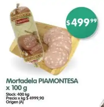 Supermercados Buenos Días Mortadela PIAMONTESA x 100g oferta