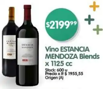 Supermercados Buenos Días Vino ESTANCIA MENDOZA Blends x 1125cc oferta