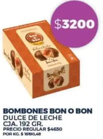 Supermercados Vea BOMBONES BON O BON DULCE DE LECHE CJA. 192GR oferta
