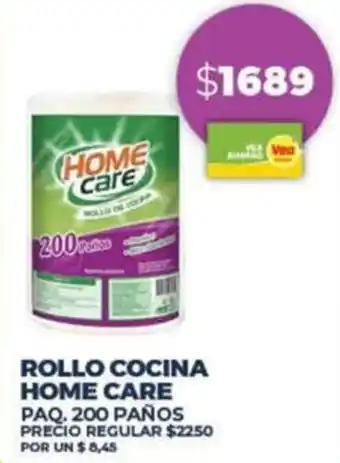 Supermercados Vea ROLLO COCINA HOME CARE PAQ. 200 PAÑOS oferta