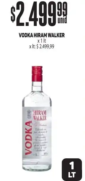 Makro VODKA HIRAM WALKER x 1lt oferta
