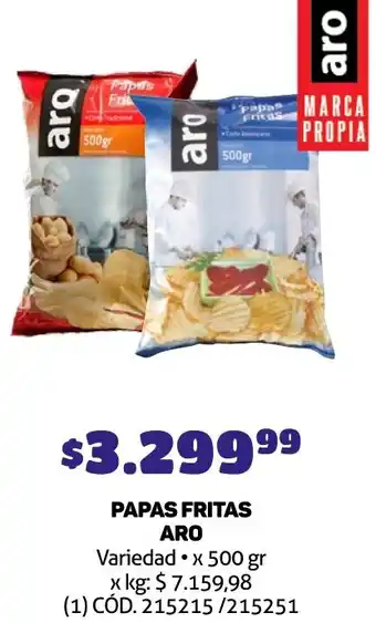 Makro PAPAS FRITAS ARO Variedad x 500gr oferta