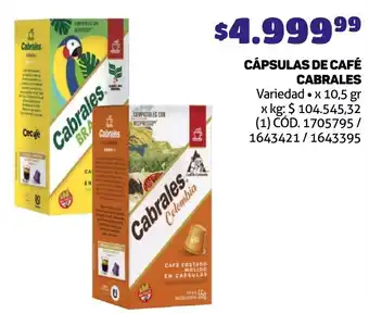 Makro CÁPSULAS DE CAFÉ CABRALES Variedad x 10,5gr oferta