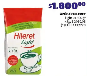 Makro AZÚCAR HILERET Light x 500gr oferta