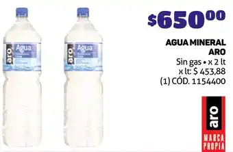 Makro AGUA MINERAL ARO Sin gas x 2lt oferta
