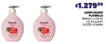 Makro JABÓN LÍQUIDO PLUSBELLE Balance x 250ml oferta