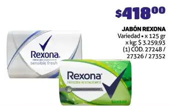 Makro JABÓN REXONA Variedad x 125gr oferta