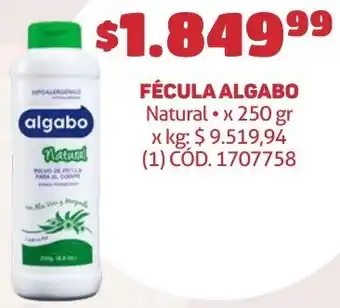Makro FÉCULA ALGABO Natural x 250gr oferta