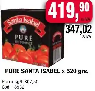 Maxiconsumo PURE SANTA ISABEL x 520gr oferta