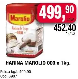 Maxiconsumo HARINA MAROLIO 000 x 1kg oferta