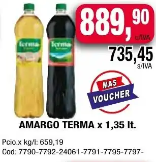 Maxiconsumo AMARGO TERMA x 1,35It oferta