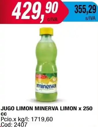 Maxiconsumo JUGO LIMON MINERVA LIMON x 250CC oferta