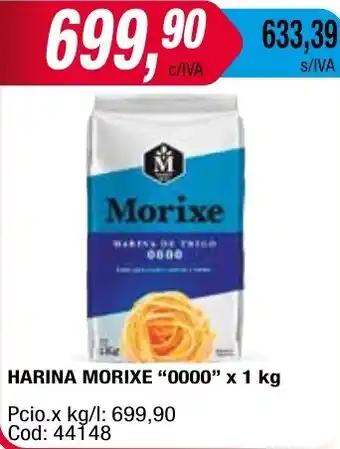 Maxiconsumo HARINA MORIXE "0000" x 1kg oferta