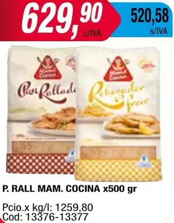 Maxiconsumo P. RALL MAM. COCINA x 500gr oferta