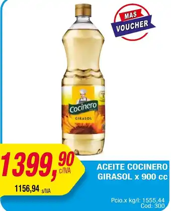 Maxiconsumo ACEITE COCINERO GIRASOL x 900cc oferta